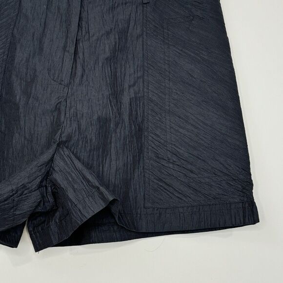 SNIDER by Staci Snider Linen Blend High Waisted Shorts Size 6 Black - Picture 5 of 12